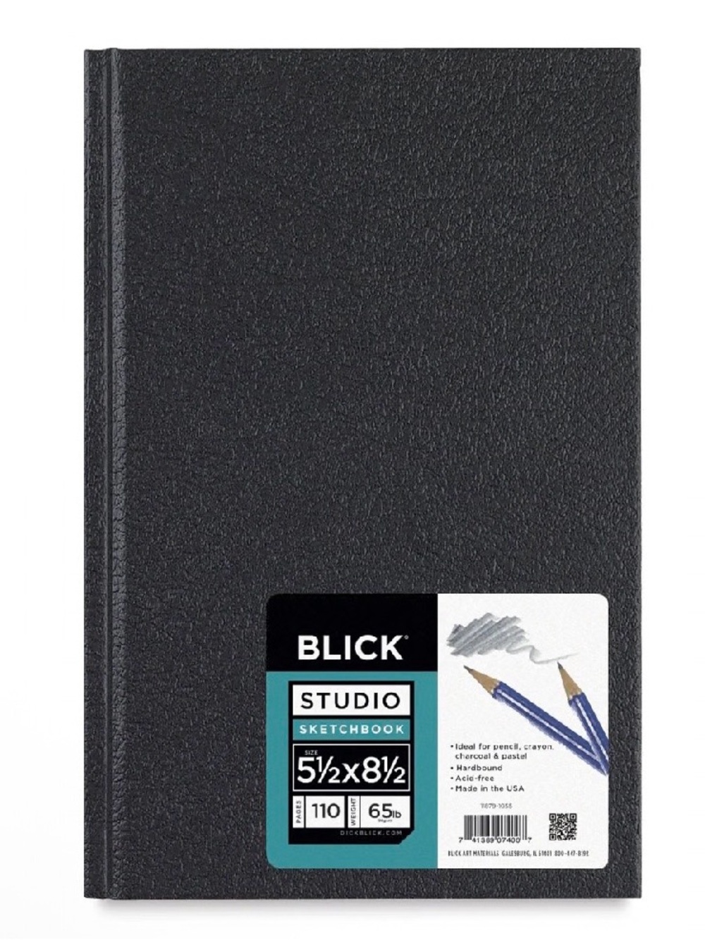 Blick Studio Sketchbook Hardbound Sketchbook Black - 5 1/2 x 8 1/2 - 110 Pages
